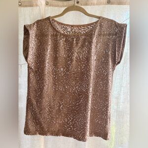 Elegant Brown Lace Women's Top